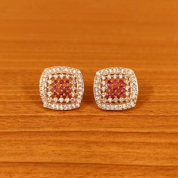 Red ruby  studs 1
