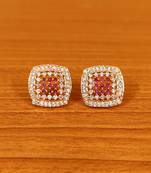 Red ruby  studs