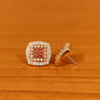 Red ruby  studs 2