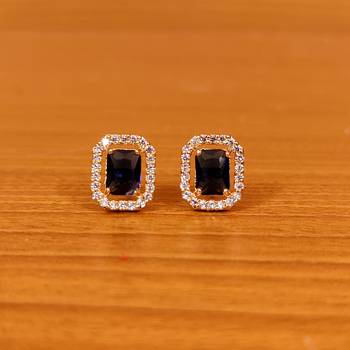 Blue sapphire  studs 1