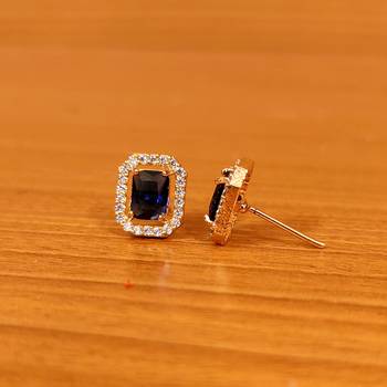 Blue sapphire  studs 2