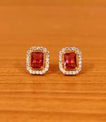 Red ruby  studs
