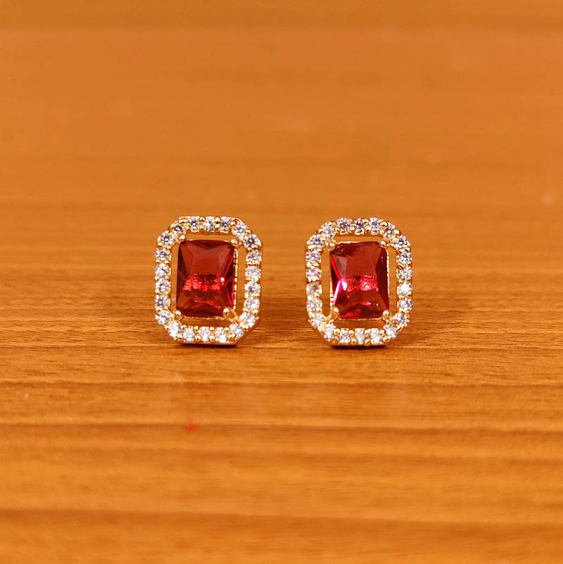 Red ruby  studs