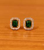 Green emerald  studs