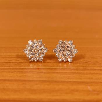Yellow citrine studs 1