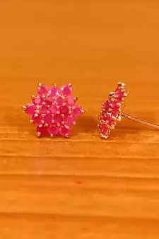 Red ruby  studs
