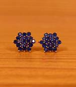Blue onyx studs