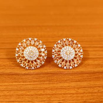 Yellow citrine studs 1