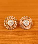 Yellow citrine studs