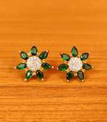 Green emerald  studs