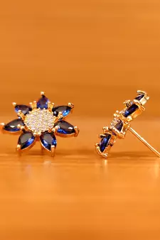 Blue sapphire  studs
