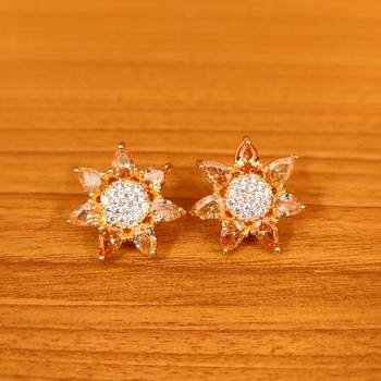 Yellow citrine studs 1