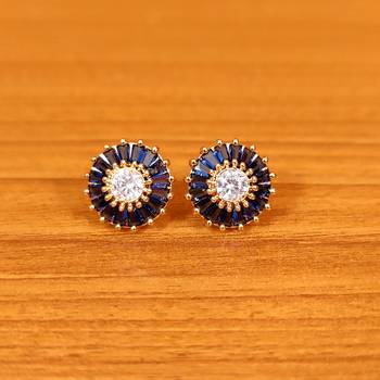 Blue sapphire  studs 1