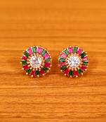 Multicolor ruby  studs