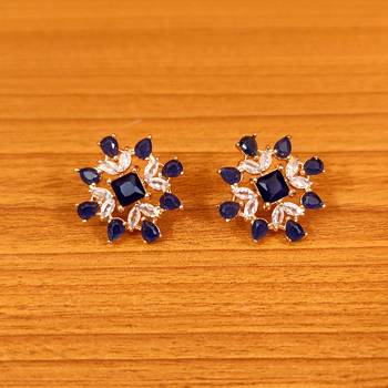 Blue sapphire  studs 1