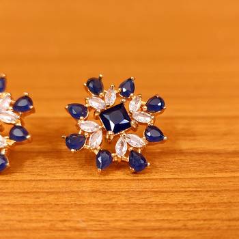 Blue sapphire  studs 2