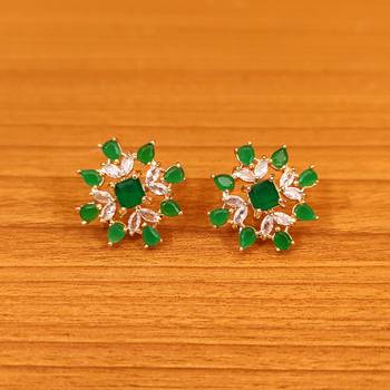 Green onyx studs 1