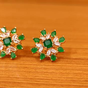 Green onyx studs 2
