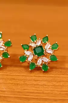 Green onyx studs