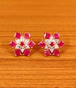 Red ruby  studs