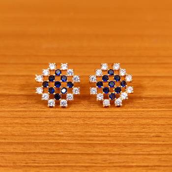 Blue onyx studs 1
