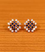 Blue onyx studs