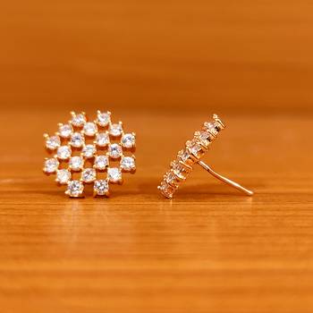 White cubic zirconia studs 2
