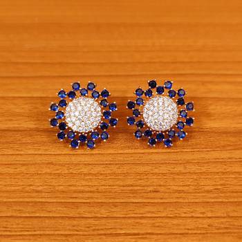 Blue onyx studs 1