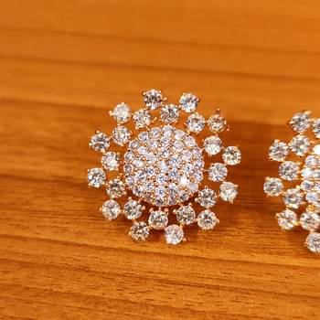 Yellow citrine studs 2