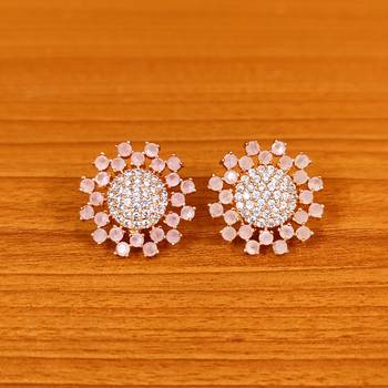 Pink onyx studs 1