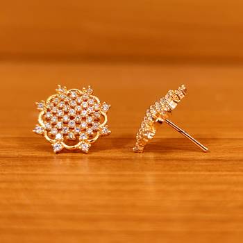 White cubic zirconia studs 2