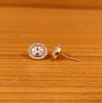 White cubic zirconia studs 2