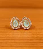 Green onyx studs