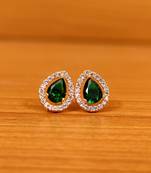 Green emerald  studs
