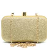 MaFs Gold Glittered Women Clutch