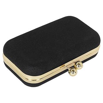 MaFs Black Glittered Women Clutch 2