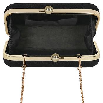 MaFs Black Glittered Women Clutch 3