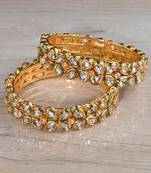 Kundan Stone Embellished Designer Bangles BD646
