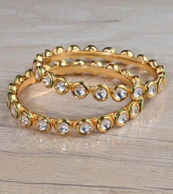 Kundan stone embellished designer bangles bd648 1
