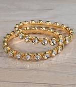 Kundan Stone Embellished Designer Bangles BD648