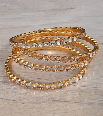 Kundan stone embellished designer bangles bd650 1