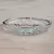 Rhodium plated mint stone cubic zirconia bracelet bd666