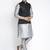 Benstoke Men's Silk Blend Grey Kurta With Pyjama & Black Nehru Jacket