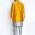 Benstoke Men's Grey Kurta With Pyjama & Mustard Self Design Jacket