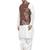 Benstoke Men's White Kurta With Dhoti & Dark Green Printed Nehru Jacket