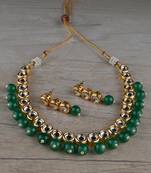 Kundan and Stone Embellished Necklace Set FNN318