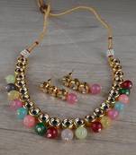 Kundan and Stone Embellished Necklace Set FNN320