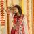 White & Red Thread Embroidered Silk Traditional Navratri Dandiya Raas Garba Festival Semi Stitched Lehenga Choli