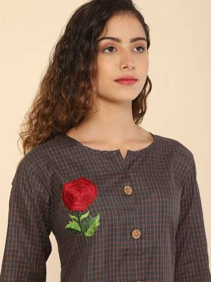 Embroidery cotton kurtis 5