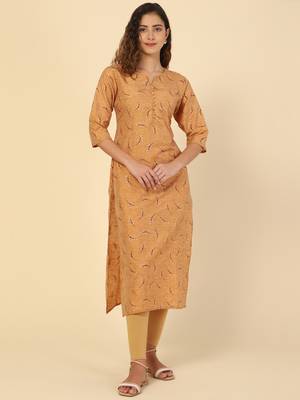 Cotton foil printed kurtis 1